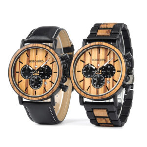 Product Image of Wood and Stainless Steel Wrist Watch