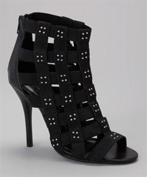 Basket weave stiletto high heal boot by LORRY