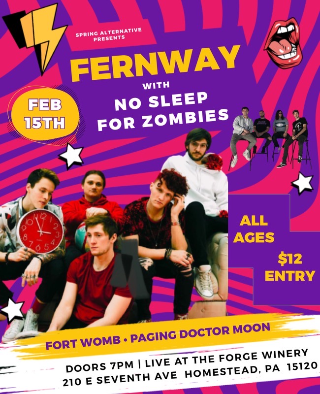 Event flyer Fernway No sleep